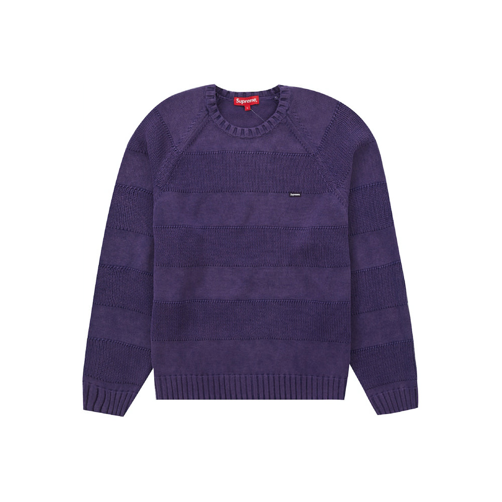 Supreme Small Box Stripe Sweater PurpleSupreme Small Box Stripe Sweater ...
