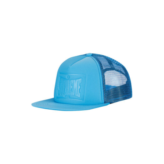 Supreme Stamped Mesh Back 5-Panel Light Blue