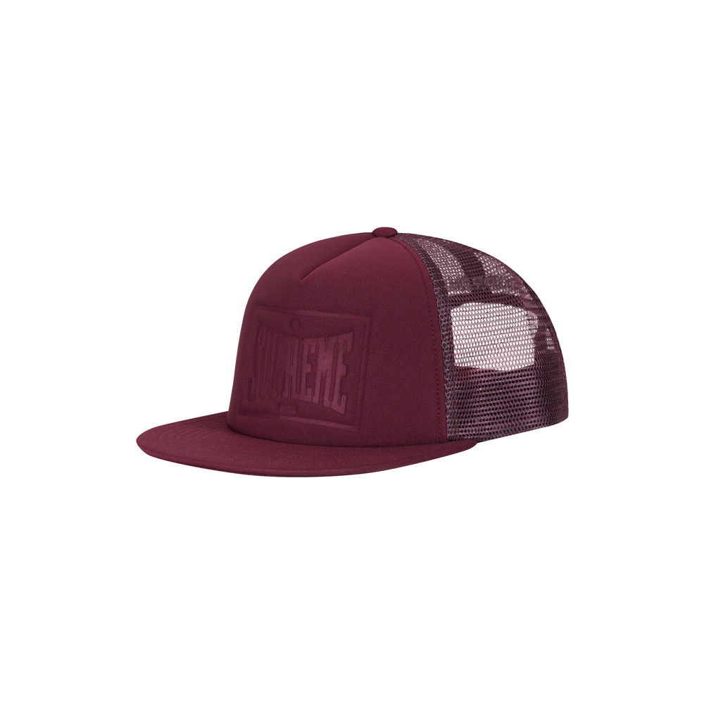 Supreme Stamped Mesh Back 5-Panel MaroonSupreme Stamped Mesh Back