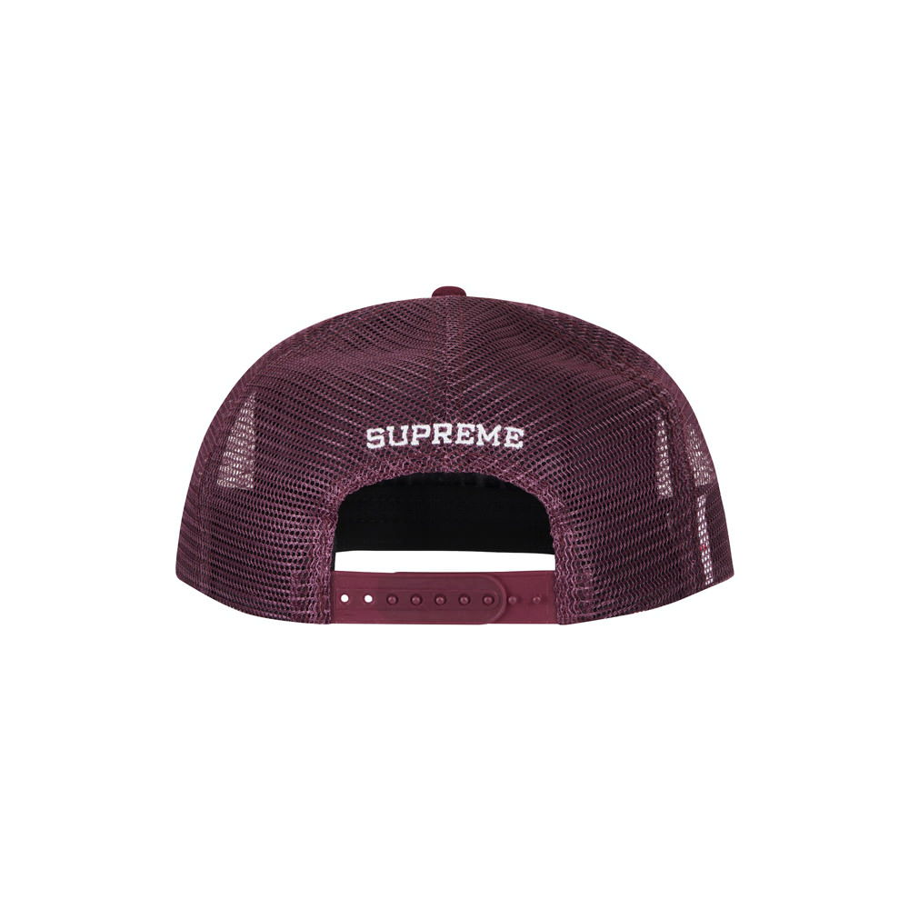 Supreme Stamped Mesh Back 5-Panel MaroonSupreme Stamped Mesh Back