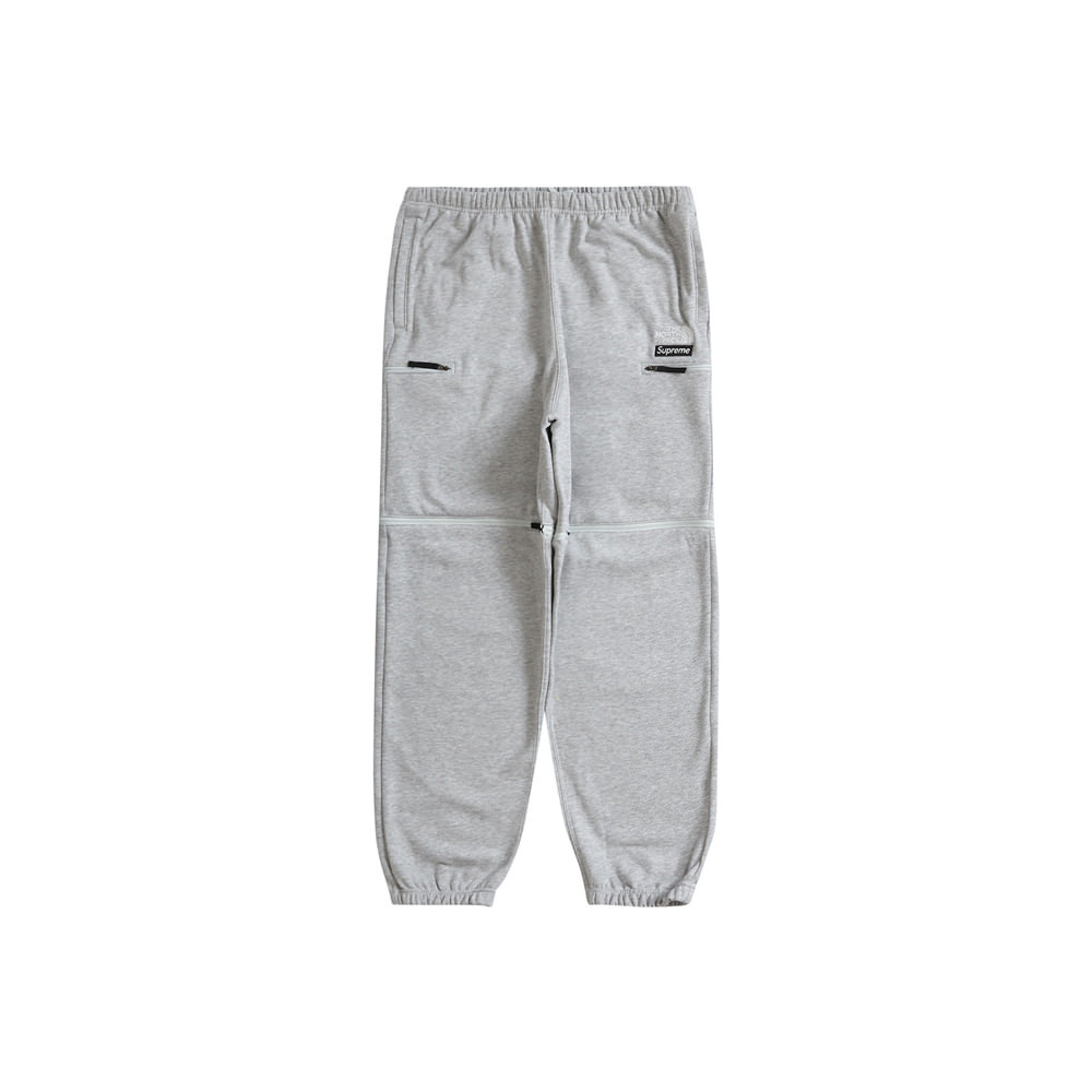 Supreme The North Face Convertible Sweatpant Heather GreySupreme The North  Face Convertible Sweatpant Heather Grey - OFour