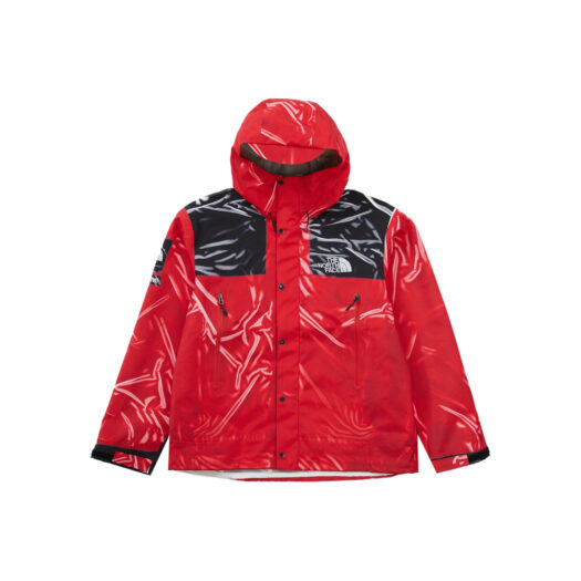 Supreme The North Face Printed Taped Seam Shell Trompe L'oeil Jacket Red