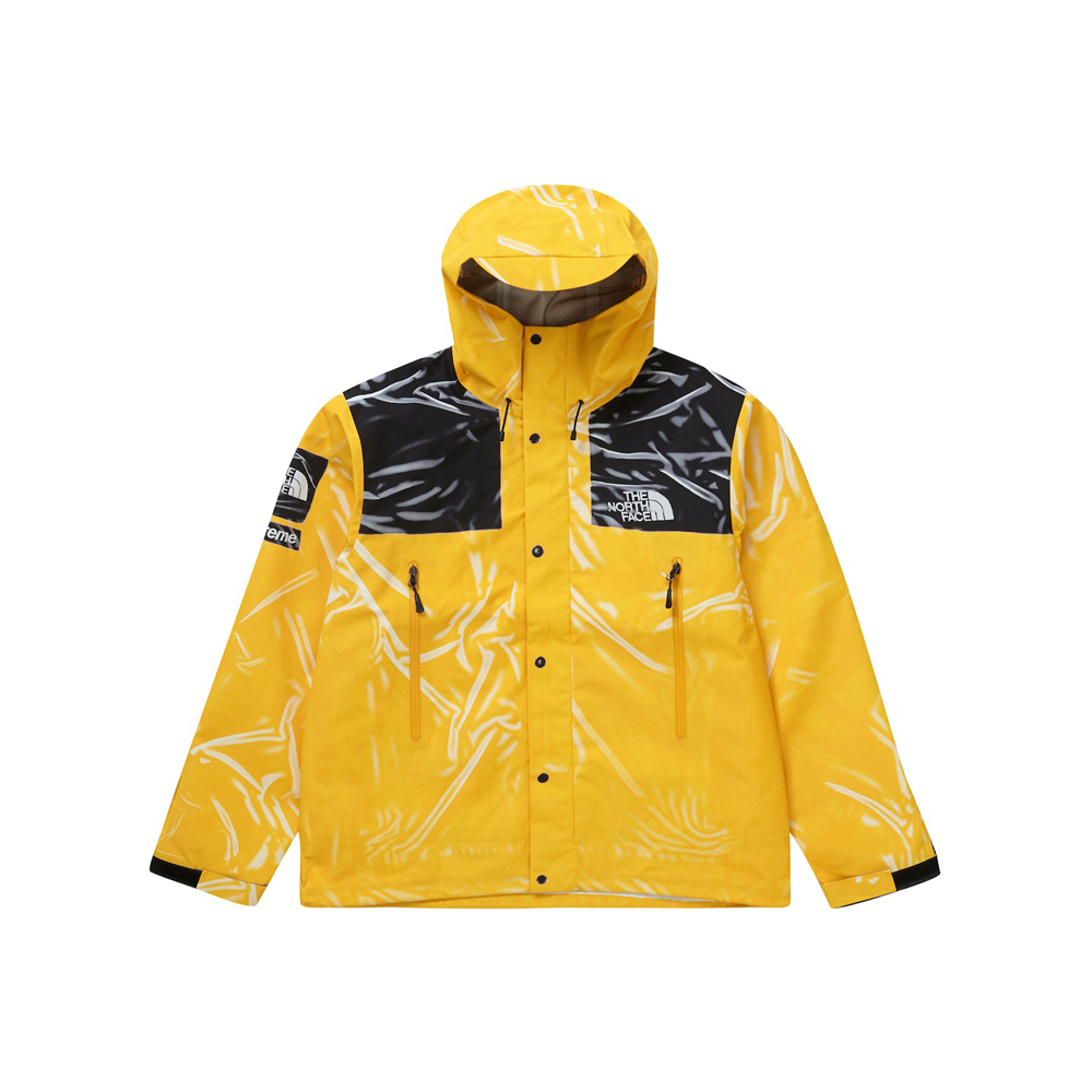 Supreme The North Face Printed Taped Seam Shell Trompe L'oeil Jacket Yellow