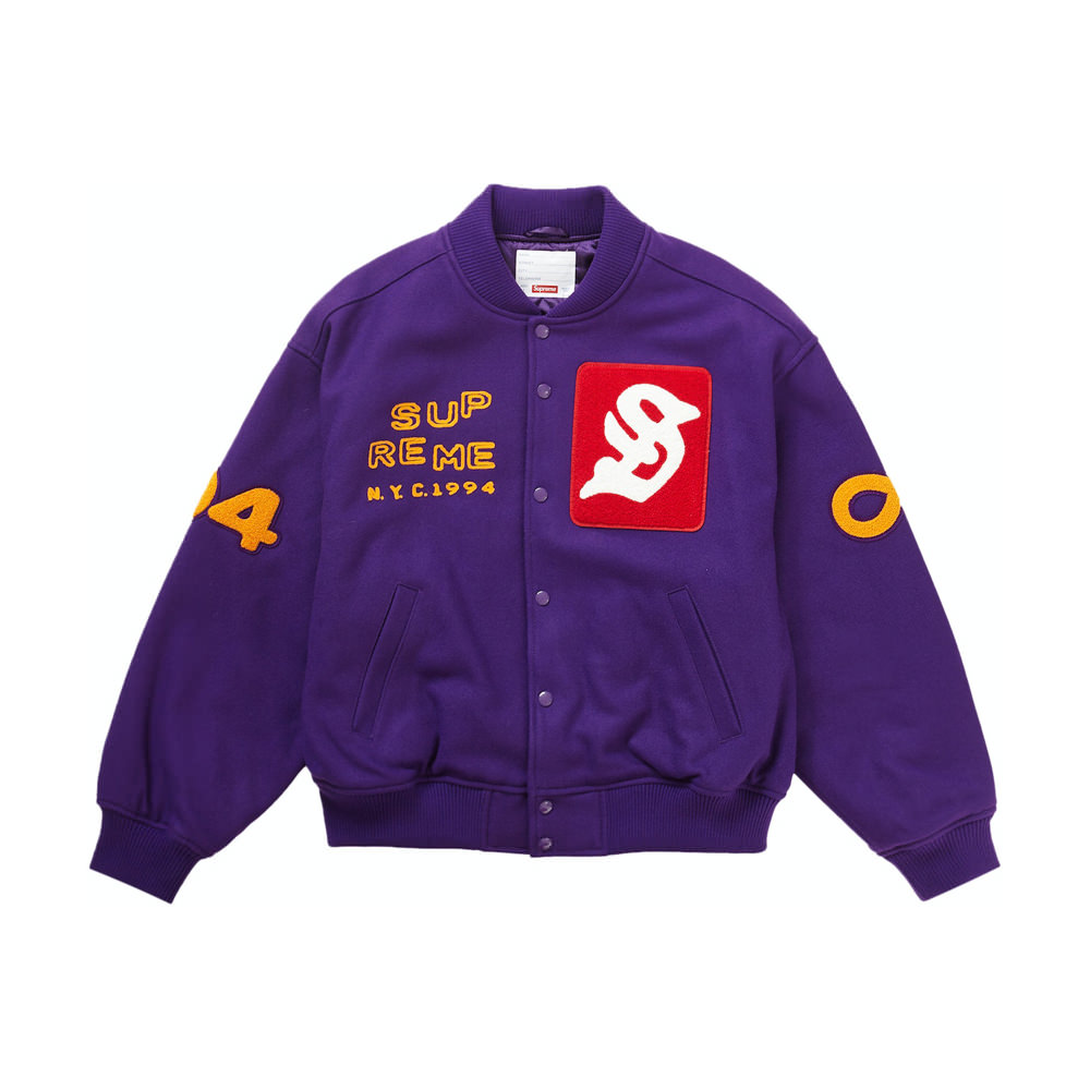 Supreme Tourist Varsity Jacket Purple