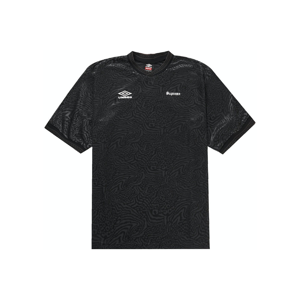 Supreme Umbro Jacquard Animal Print Soccer Jersey Black