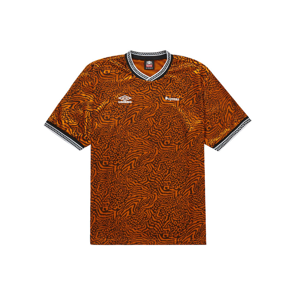 Supreme Umbro Jacquard Animal Print Soccer Jersey OrangeSupreme Umbro ...