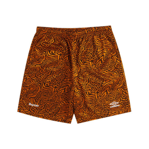 Supreme Umbro Jacquard Animal Print Soccer Short Orange
