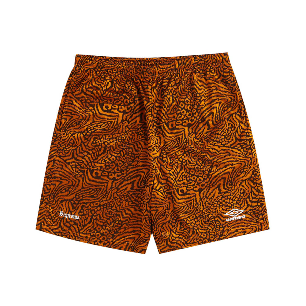 Supreme Umbro Jacquard Animal Print Soccer Short OrangeSupreme Umbro