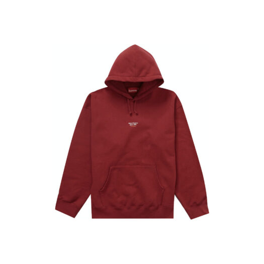 Supreme World Famous Micro Hooded Sweatshirt Dark Red