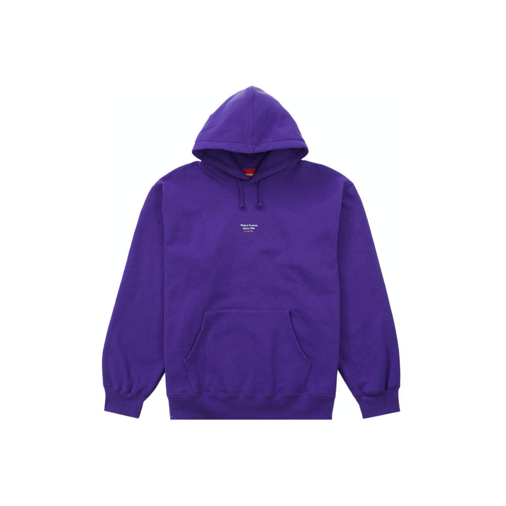 Supreme World Famous Micro Hooded Sweatshirt Purple