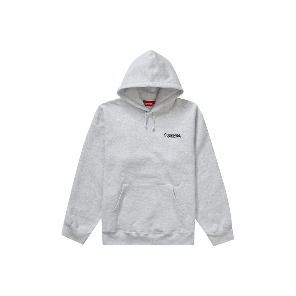 Supreme Worldwide Hooded Sweatshirt Ash GreySupreme Worldwide Hooded  Sweatshirt Ash Grey - OFour