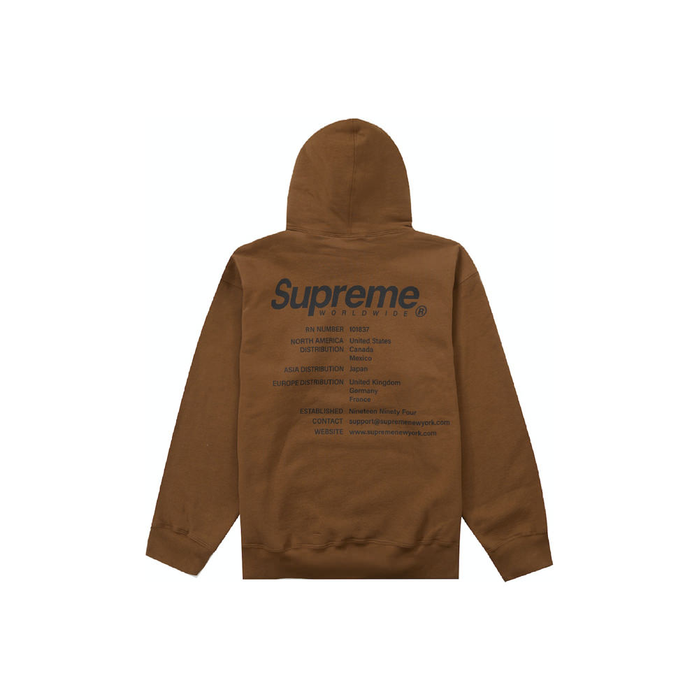 Supreme Worldwide Hooded Sweatshirt Olive BrownSupreme Worldwide