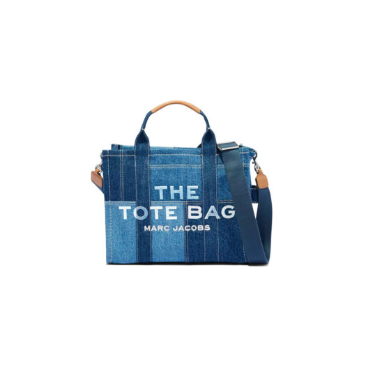 Marc Jacobs The Denim Tote Bag Small Blue Denim