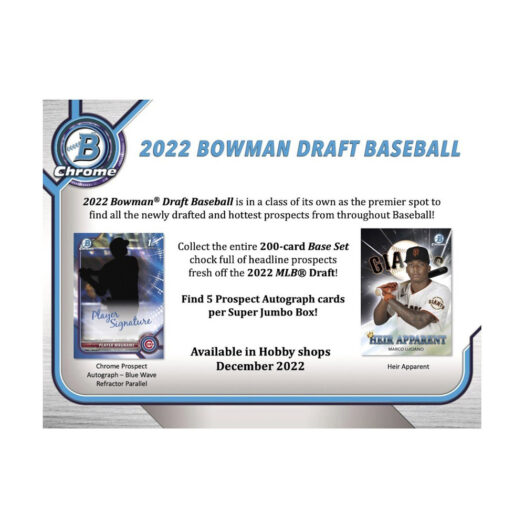 2022 Bowman Draft Baseball Hobby Super Jumbo Box
