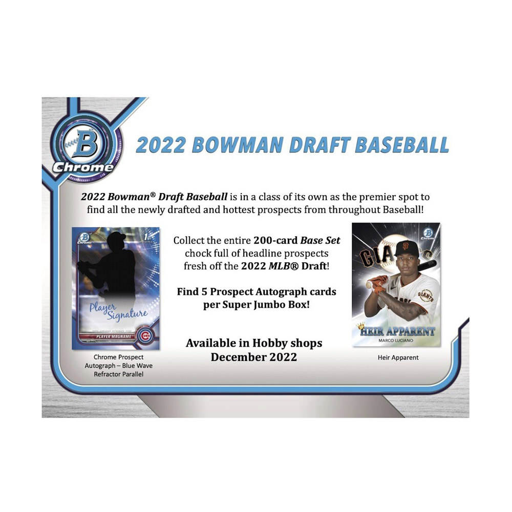 2022 Bowman Draft Baseball Hobby Super Jumbo Box2022 Bowman Draft