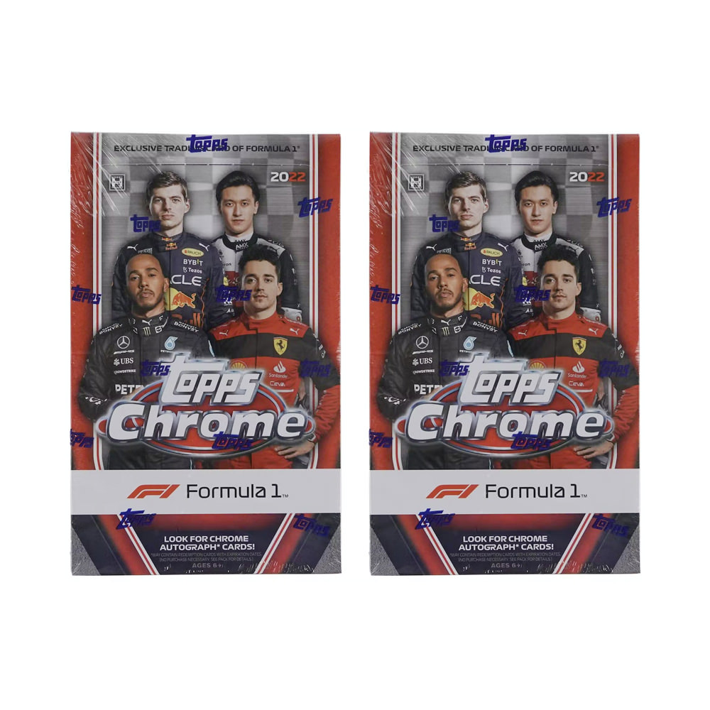 2022 Topps Chrome Formula 1 Racing Hobby Box 18 Packs 2x Lot2022