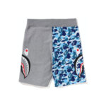 BAPE ABC Camo Side Shark Sweat Shorts Blue/Grey
