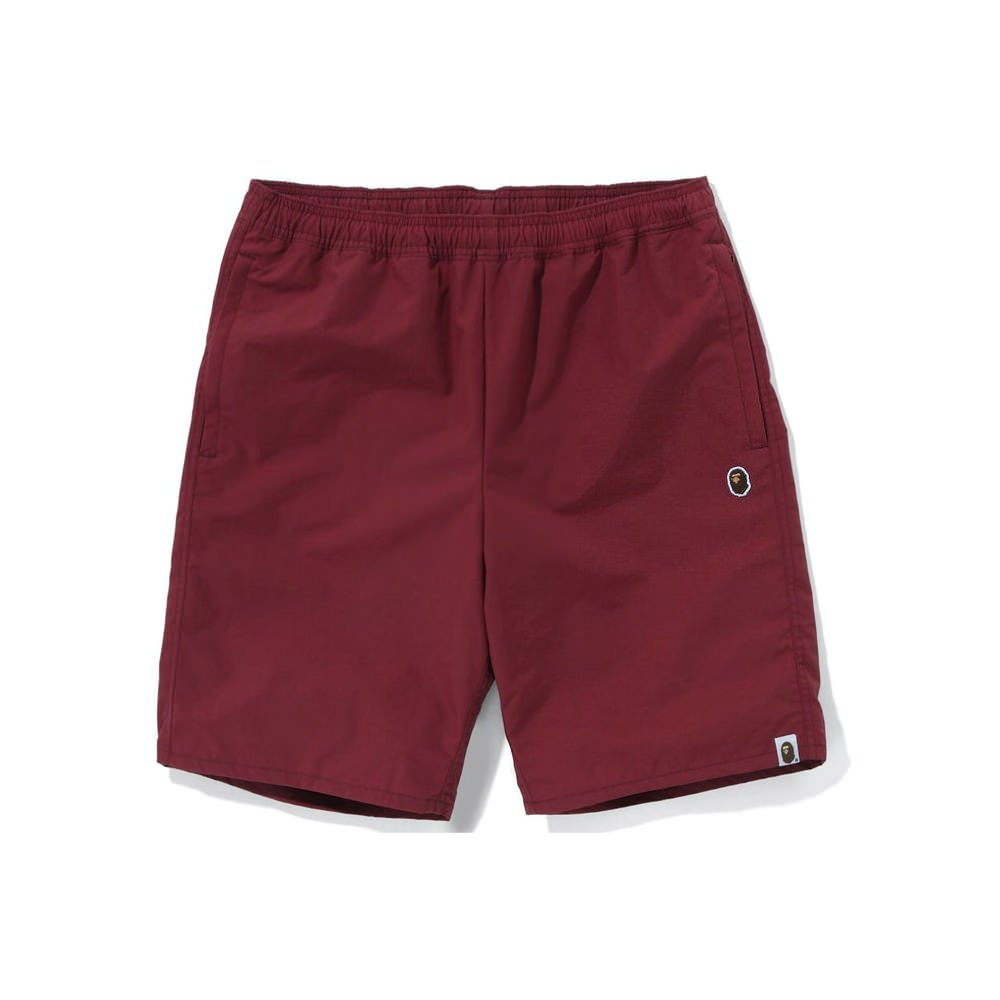 BAPE Ape Head Beach Shorts BurgundyBAPE Ape Head Beach Shorts