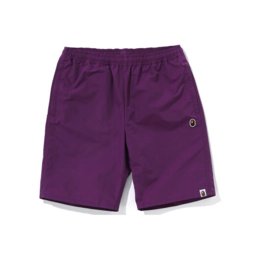 BAPE Ape Head Beach Shorts Purple