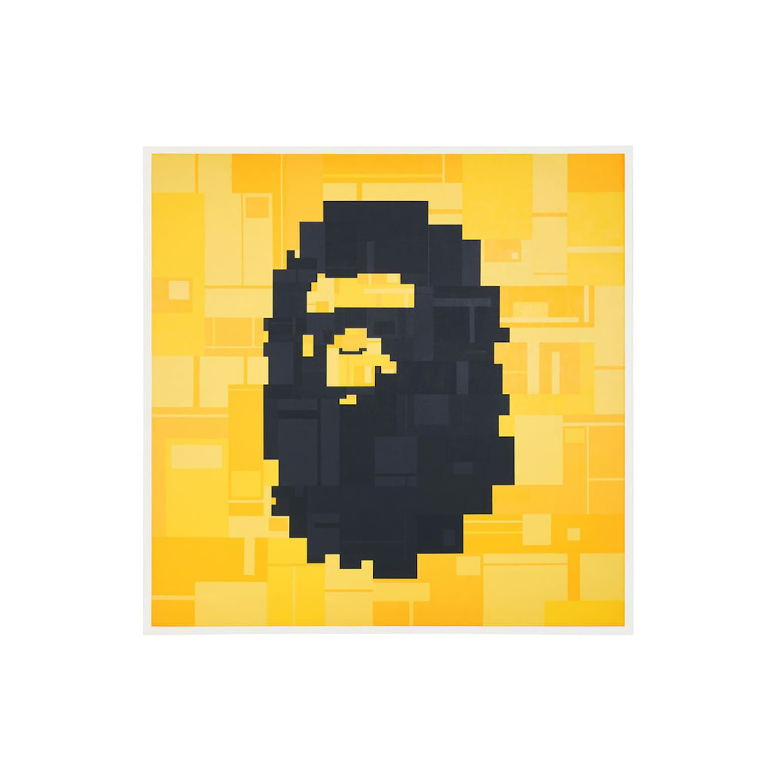 BAPE Ape Head Yellow And Black By Adam Lister Print