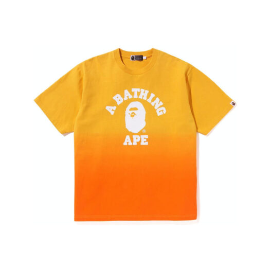 BAPE College Gradation Relaxed Fit Tee Orange