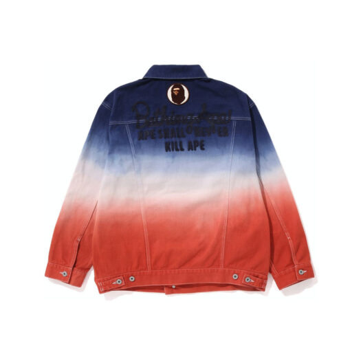 BAPE Gradation Champion Loose Fit Denim Jacket Multi