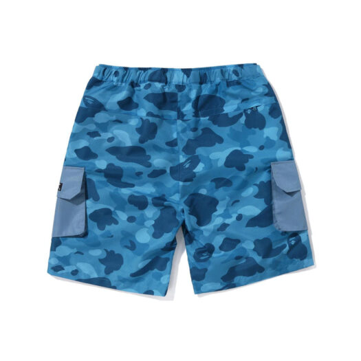 BAPE Honeycomb Camo Cargo Shorts Blue