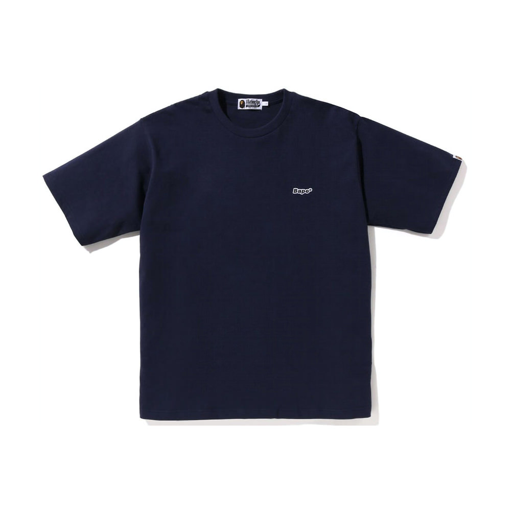 BAPE Logo One Point Relaxed Fit Tee Navy