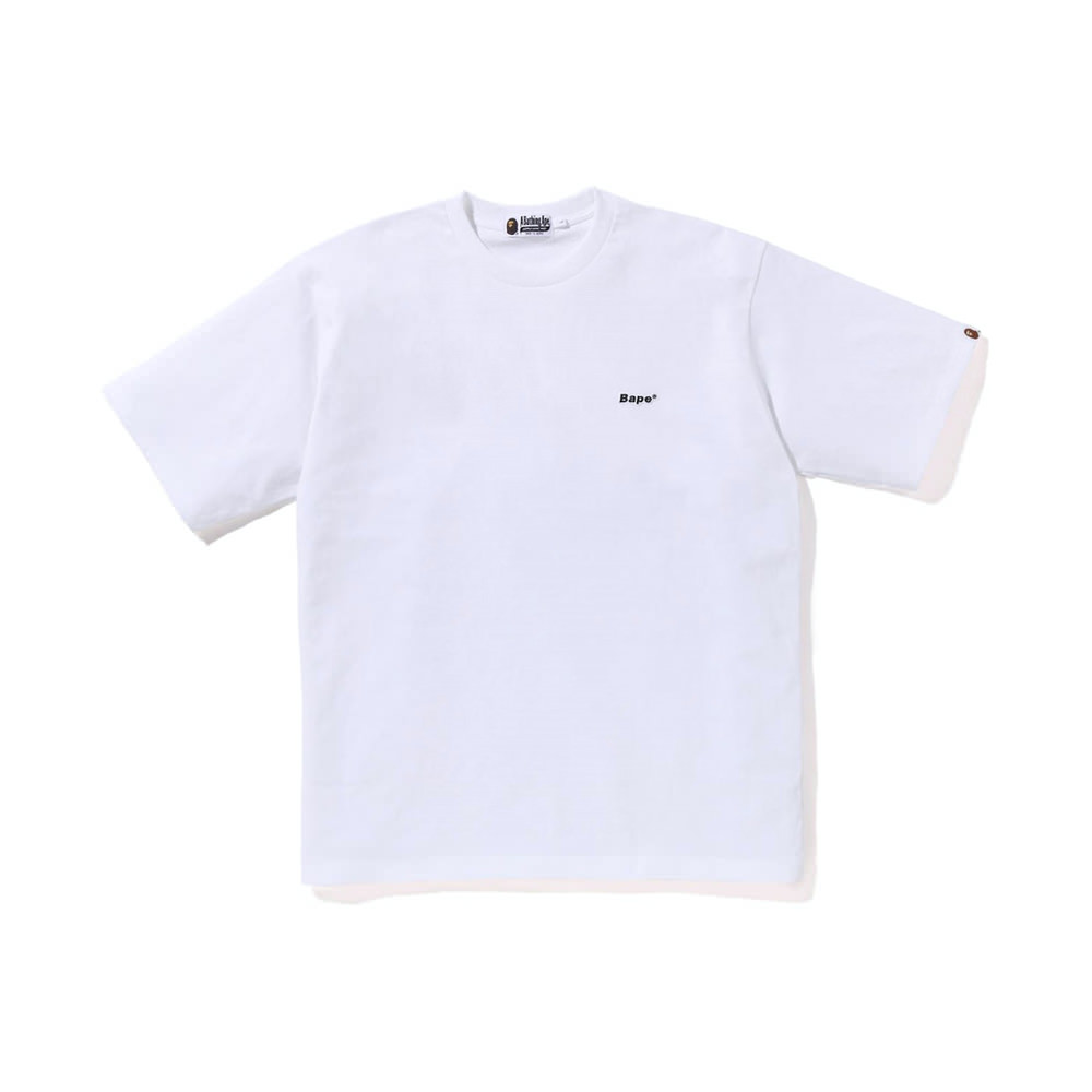BAPE Logo One Point Relaxed Fit Tee White