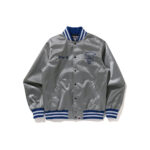 BAPE Nylon Varsity Jacket Silver