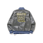 BAPE Nylon Varsity Jacket Silver