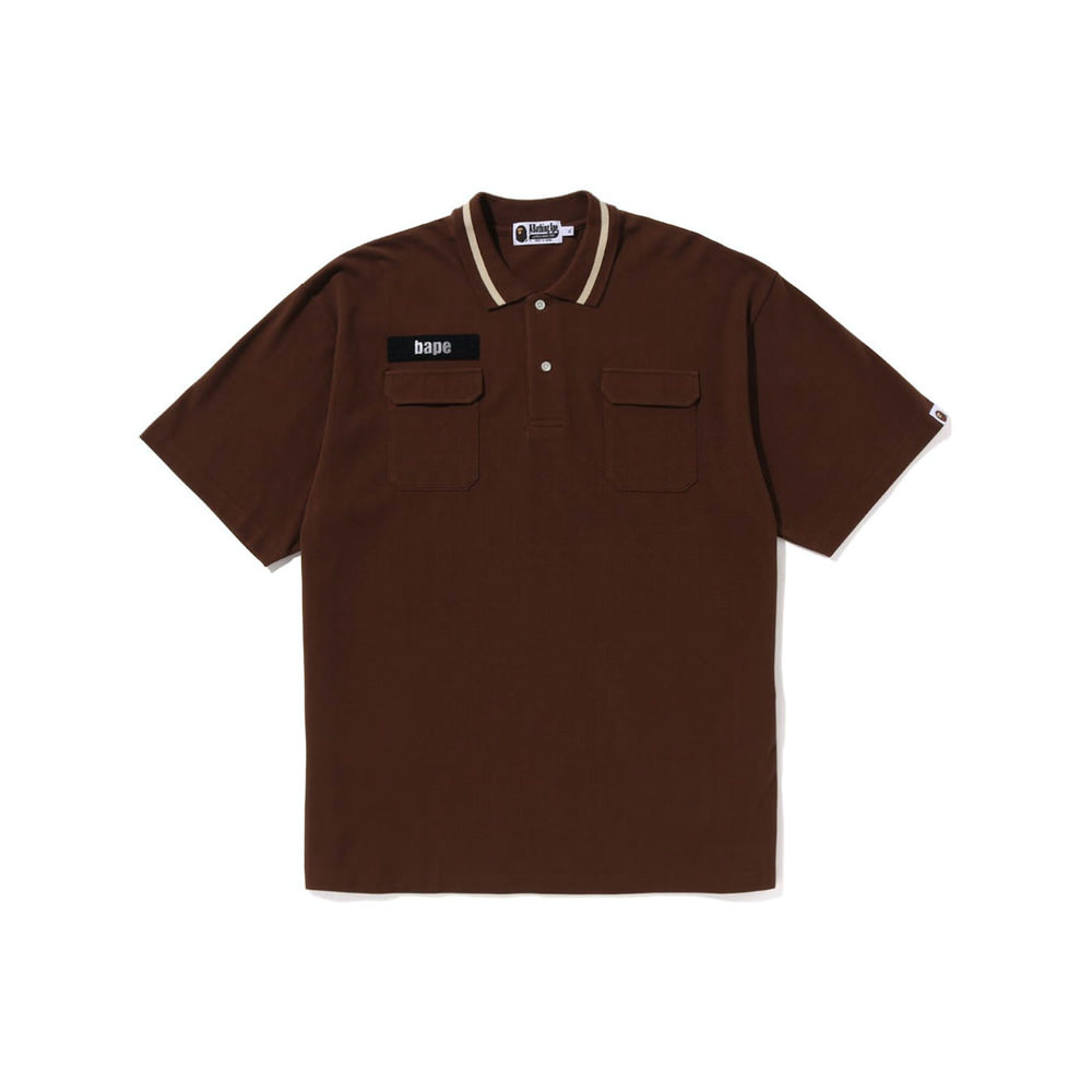 BAPE Relaxed Fit Polo Brown