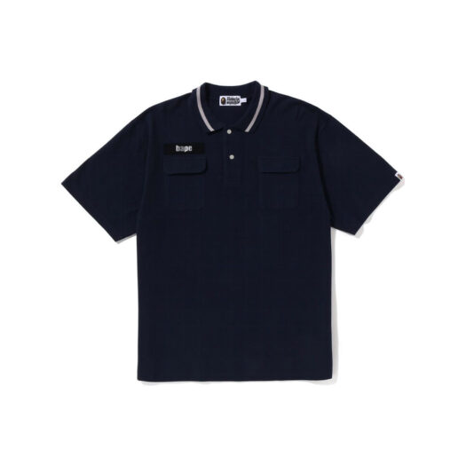 BAPE Relaxed Fit Polo Navy