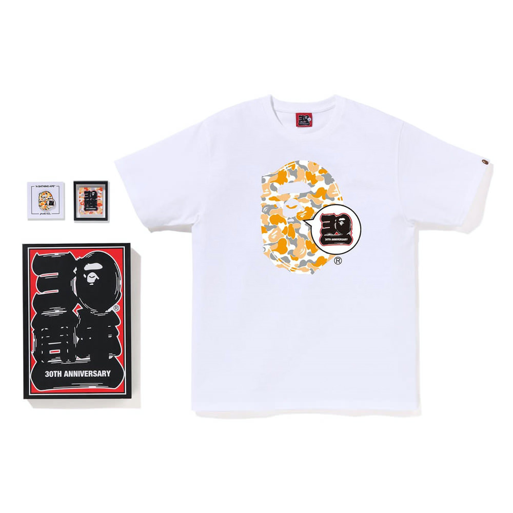 BAPE CDG APE HEAD TEE #2 WHITE M-