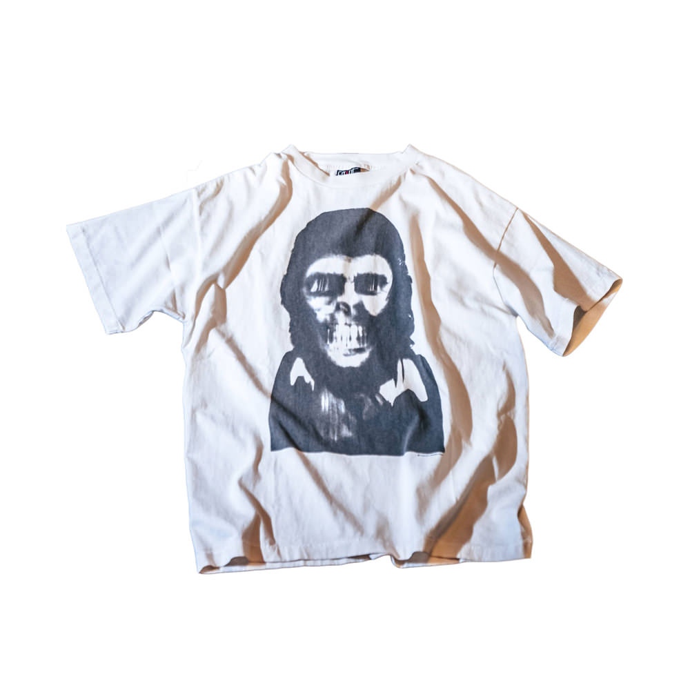 BAPE x Saint Mxxxxxx Skull Tee Vintage White