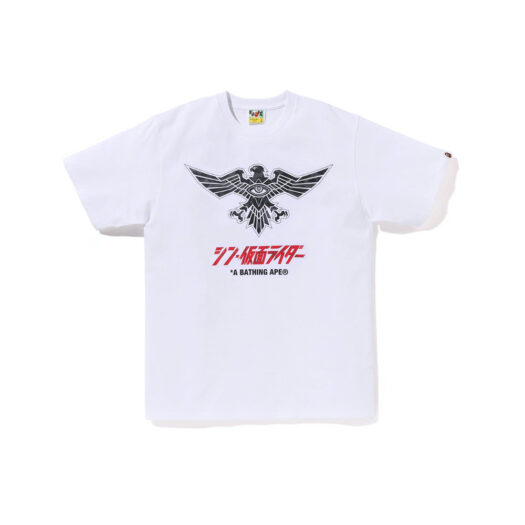 BAPE x Shin Kamen Rider Shocker Emblem Tee White Black