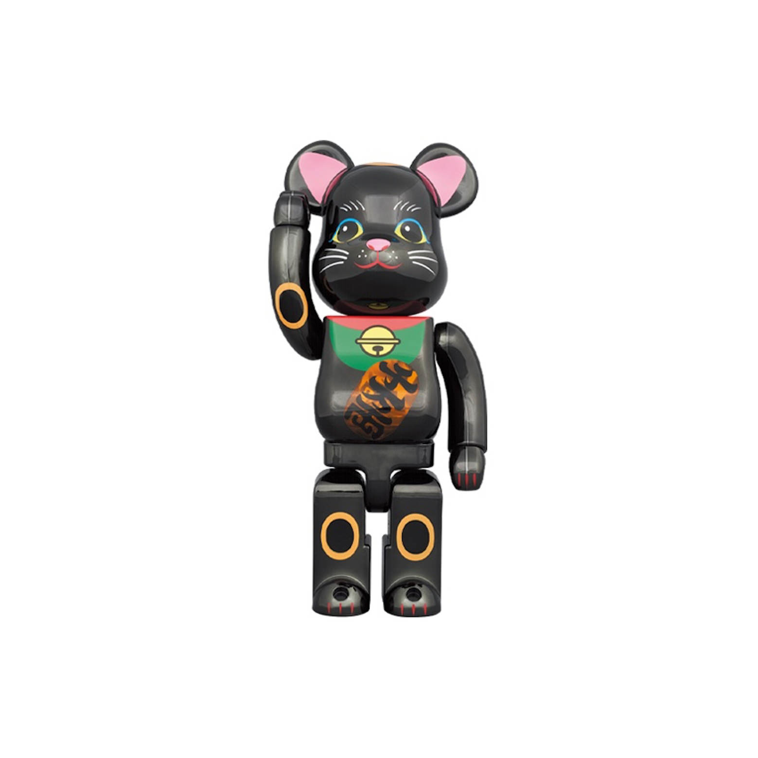 Bearbrick Maneki Neko Luminous 400% Black PlatedBearbrick Maneki Neko  Luminous 400% Black Plated - OFour