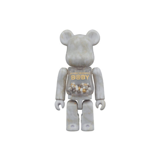 Bearbrick My First Baby Marble Ver. 100% & 400% Set White & Gold