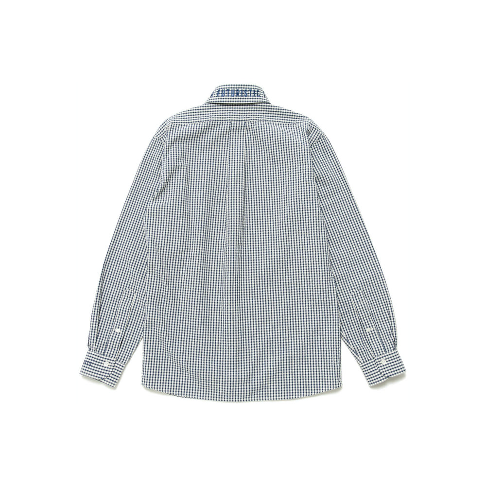 Human Made Detachable Collar Checked L/S Shirt BlueHuman Made Detachable  Collar Checked L/S Shirt Blue - OFour