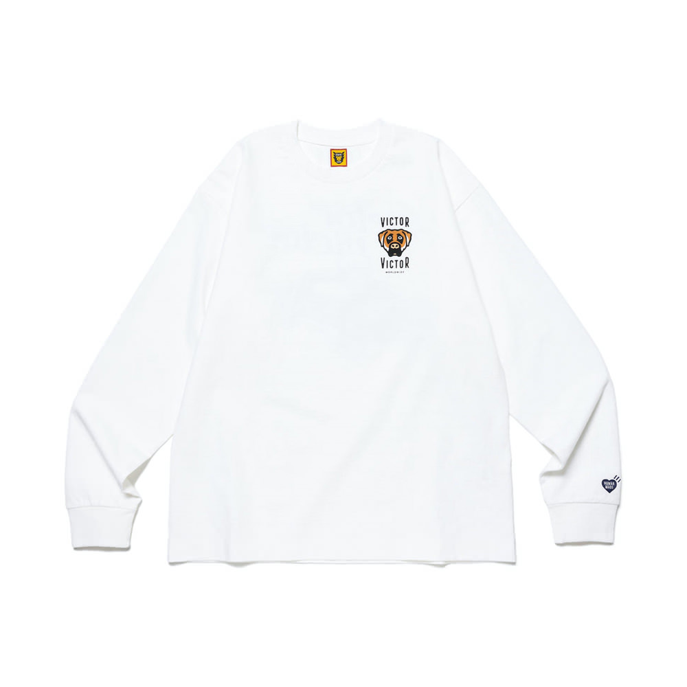 Human Made x Victor Victor L/S T-Shirt White