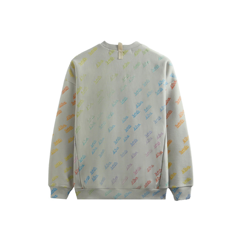 Kith Advisory Board Crystals Rainbow Print Crewneck GreyKith ...