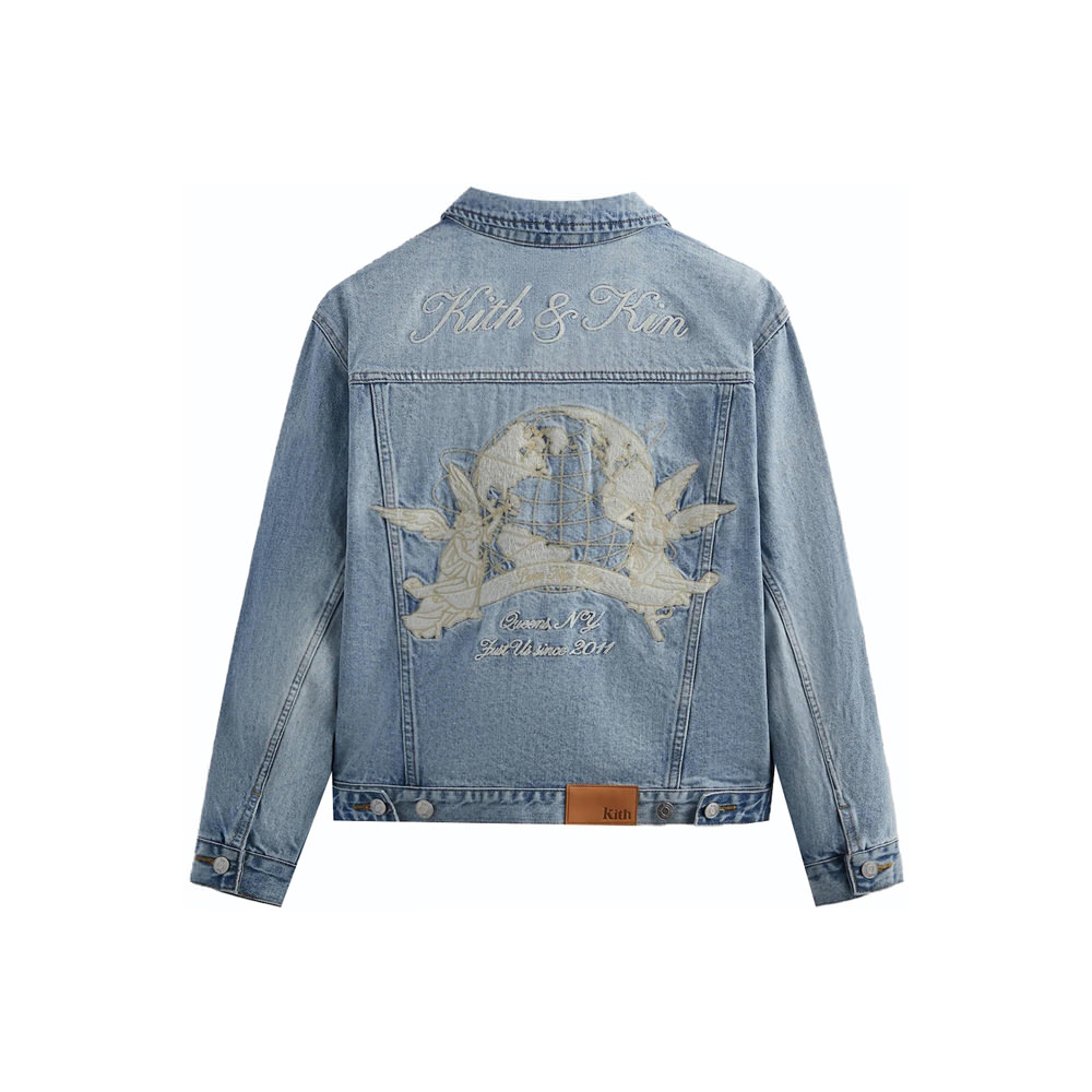 Kith Embroidered Centre Denim Jacket Light Indigo