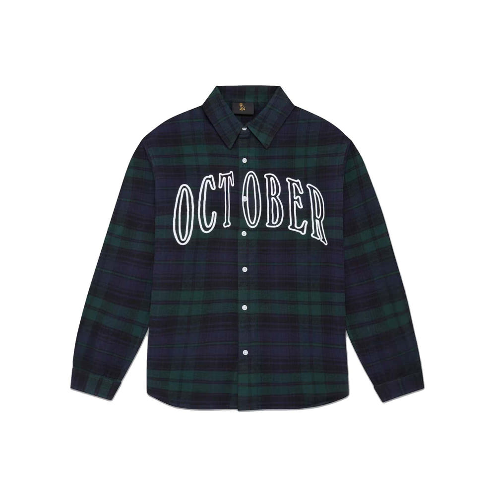 OVO Plaid Flannel Shirt Green/Black