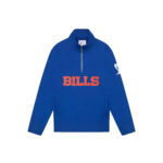 OVO x NFL Buffalo Bills 1/4 Zip Mock Neck Blue