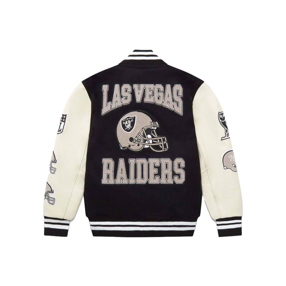 OVO x NFL Las Vegas Raiders Varsity Jacket Black Men's - SS23 - US