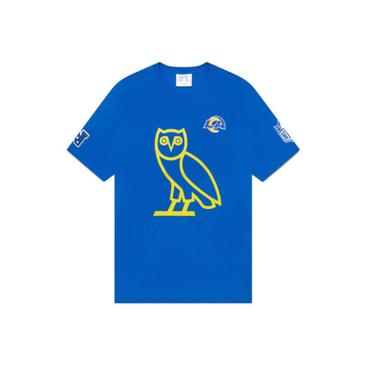 OVO x NFL Los Angeles Rams OG Owl T-Shirt Blue