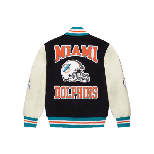 OVO x NFL Miami Dolphins Varsity Jacket Black