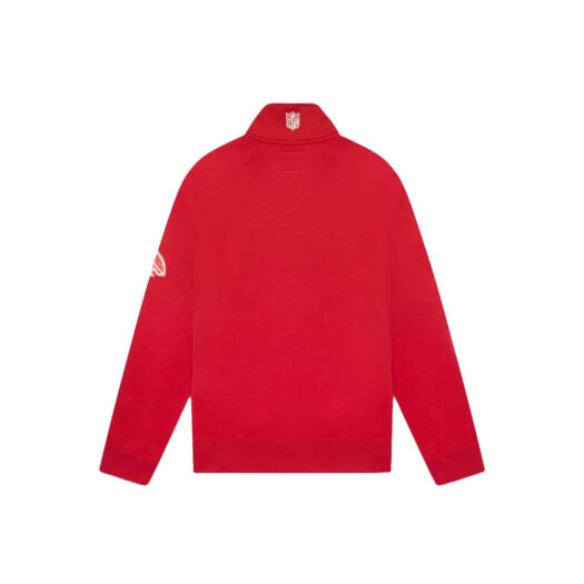 OVO x NFL San Francisco 1/4 Zip Mock Neck Red
