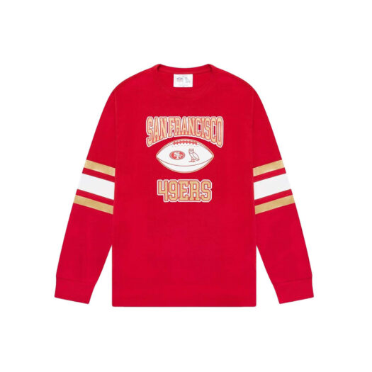 OVO x NFL San Francisco 49ers Longsleeve T-Shirt Red
