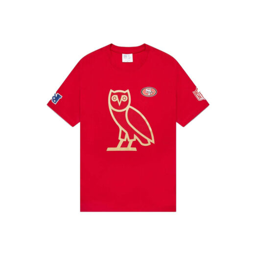 OVO x NFL San Francisco 49ers OG Owl T-Shirt Red